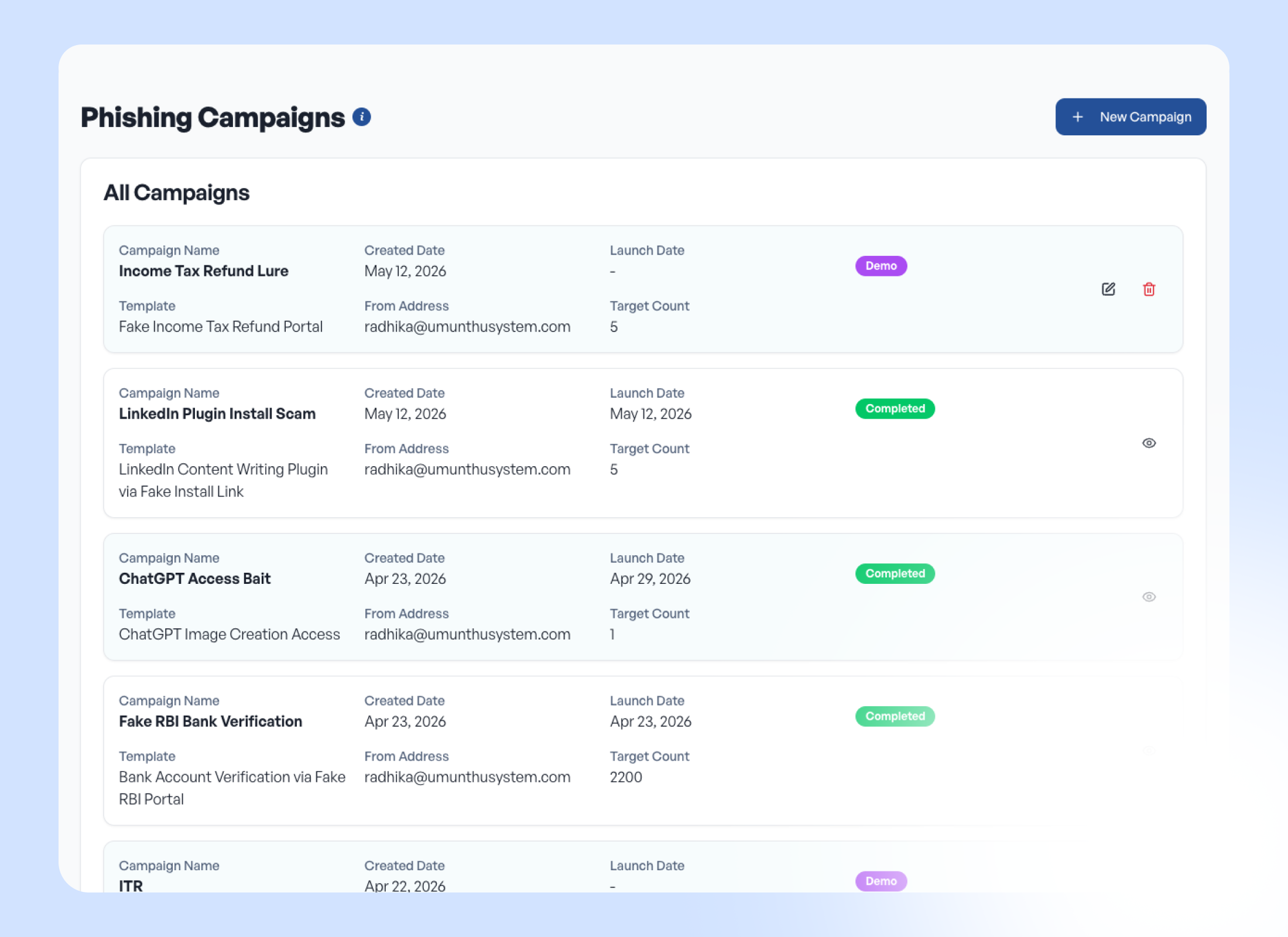 Multiple Targeted Campaigns